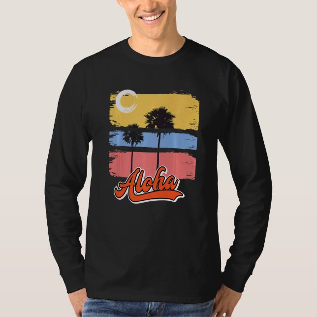 Camiseta Hawaii Aloha Hibiscus Fiesta hawaiano (Anverso)