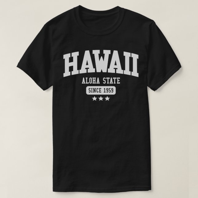Camiseta Hawaii Aloha State White (Diseño del anverso)