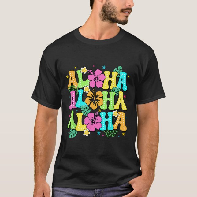 Camiseta Hawaii Aloha Tropical Luau Fiesta Hawaii (Anverso)