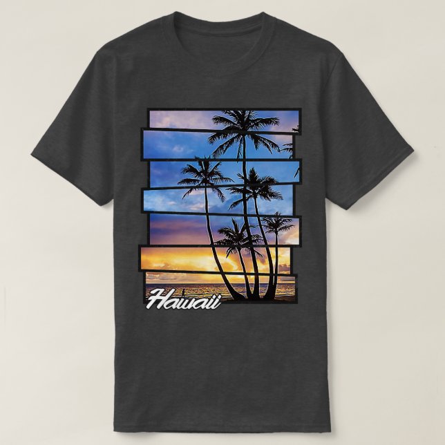 Camiseta Hawaii Beach Hawaii Sunset Retro Photo Island Pa (Diseño del anverso)