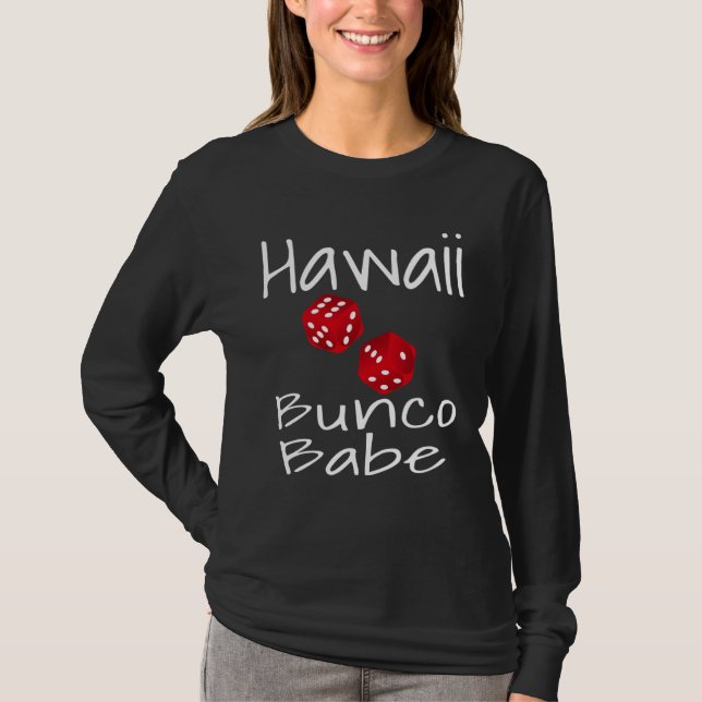 Camiseta Hawaii Bunco Babe  Dice Game Player  Winner Mom (Anverso)