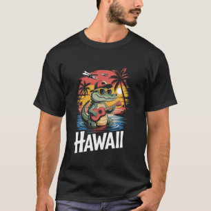Camiseta Hawaii caimán con gafas de sol vacaciones de veran
