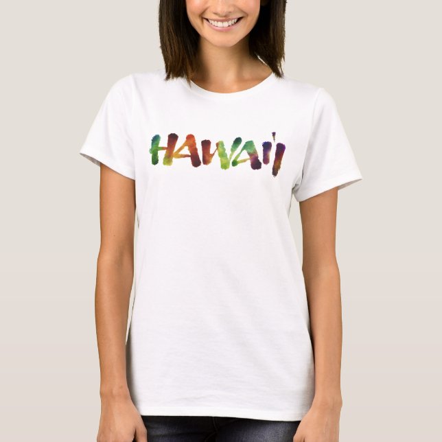 Camiseta Hawai'i - caligrafía con letras de mano - Hawaii (Anverso)