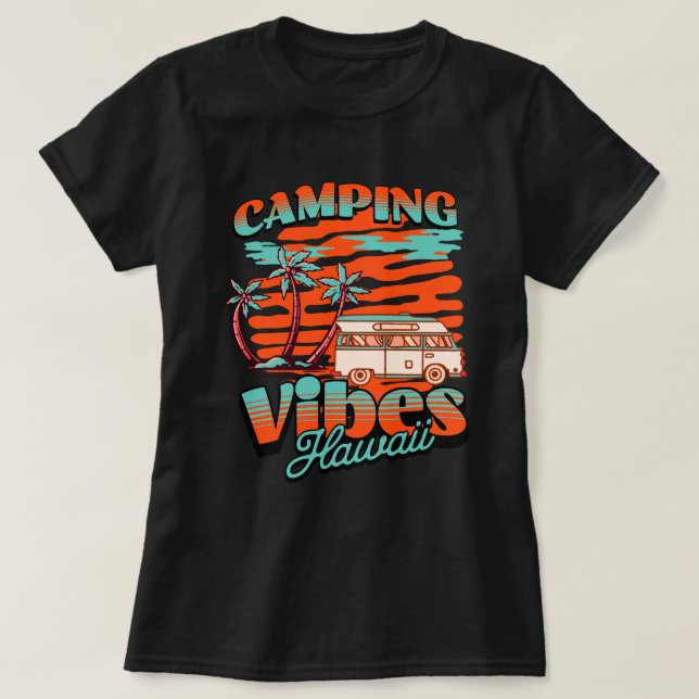 Camiseta Hawaii Camping Vibes (Diseño del anverso)