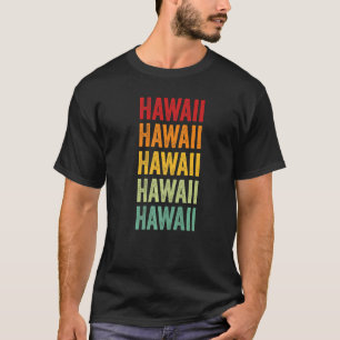 Camiseta Hawaii County Hawaii Rainbow Text