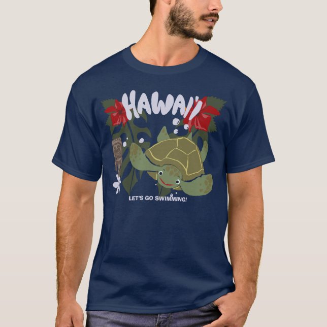 Camiseta Hawaii Cute Tropical Sea Turtle (Anverso)