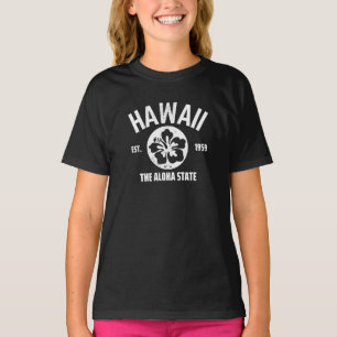 Camiseta Hawaii El gráfico estatal de cosechas de Aloha