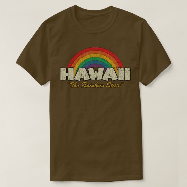 Camiseta Hawaii Estado del Arcoiris 1986 (Diseño del anverso)