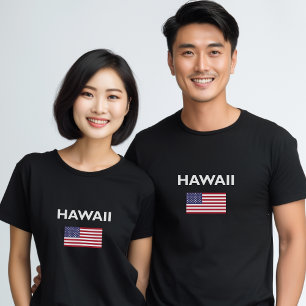 Camiseta Hawaii Estados Unidos Bandera estadounidense Color