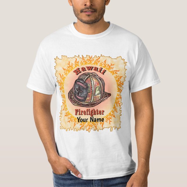 Camiseta Hawaii Firefighter  t-shirt  (Anverso)