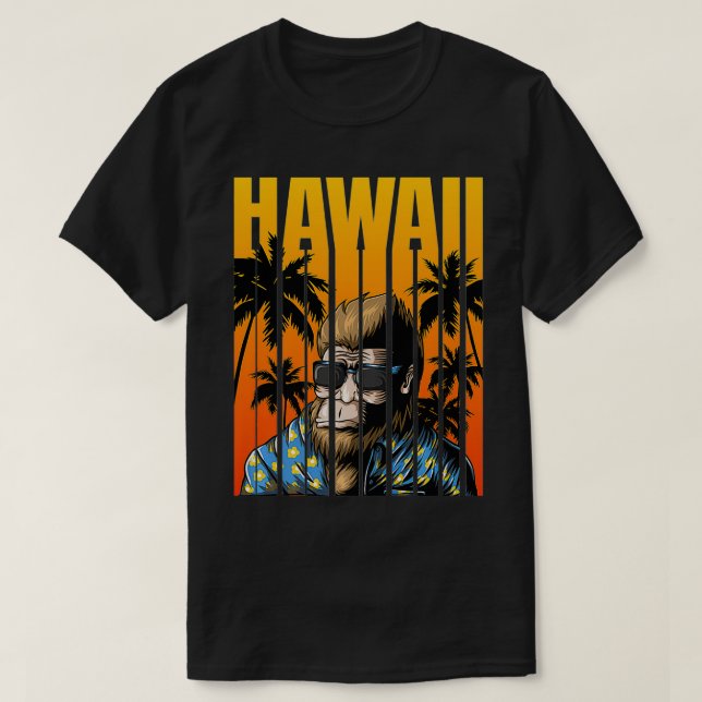 Camiseta Hawaii Gafas de sol de gran pie Tropical Gracioso  (Diseño del anverso)