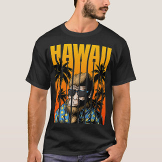 Camiseta Hawaii Gafas de sol de gran pie Tropical Gracioso