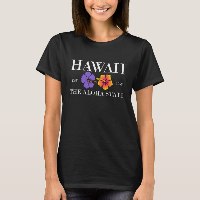 Camiseta Hawaii Hibiscus Flowers  4 (Anverso)