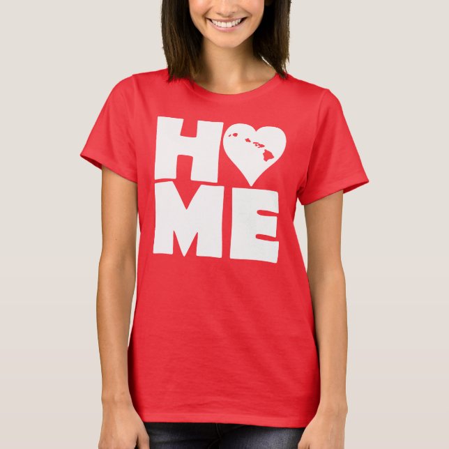Camiseta Hawaii Home Heart State Tees (Anverso)