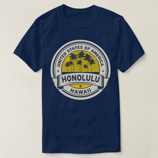 Camiseta Hawaii Honolulu (Diseño del anverso)