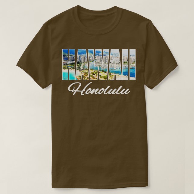 Camiseta Hawaii Honolulu Beach Hawaii (Diseño del anverso)