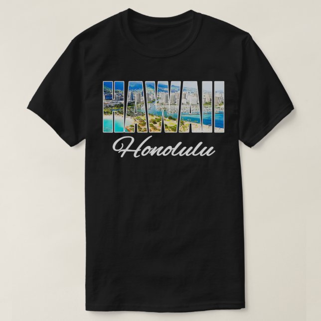Camiseta Hawaii Honolulu Beach Hawaii (Diseño del anverso)