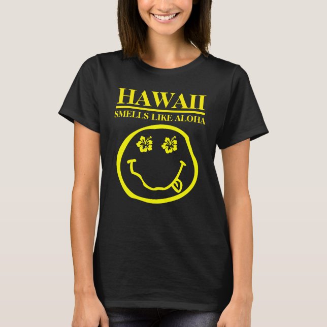 CAMISETA HAWAII HUELLA COMO ALOHA (Anverso)