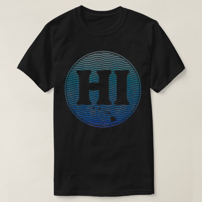 Camiseta Hawaii Islas Hawái HI Beach Surfer Oce (Diseño del anverso)