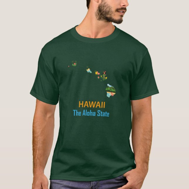 Camiseta Hawaii La Pegatina Del Audífono Del Estado De Aloh (Anverso)