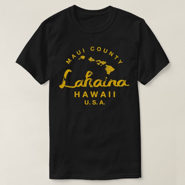 Camiseta Hawaii Lahaina Maui Vintage (Diseño del anverso)