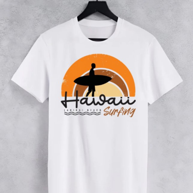 Camiseta Hawaii Lanikai Beach Surfing (Subido por el creador)