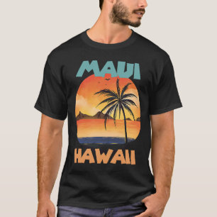 Camiseta Hawaii Maui Palm Tree Ocean Surfing