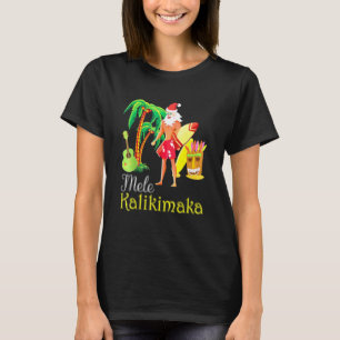 Camiseta Hawaii Mele Kalikimaka Santa Navidades De Surf Ug