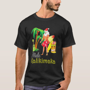 Camiseta Hawaii Mele Kalikimaka Santa Navidades De Surf Ug