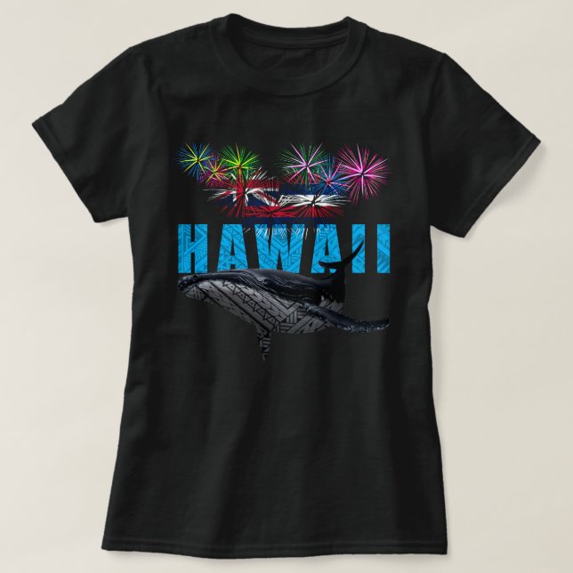 CAMISETA HAWAII NYE POLYNESIAN TRIBAL HUMPBACK (Diseño del anverso)