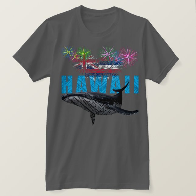 CAMISETA HAWAII NYE POLYNESIAN TRIBAL HUMPBACK (Anverso del diseño)
