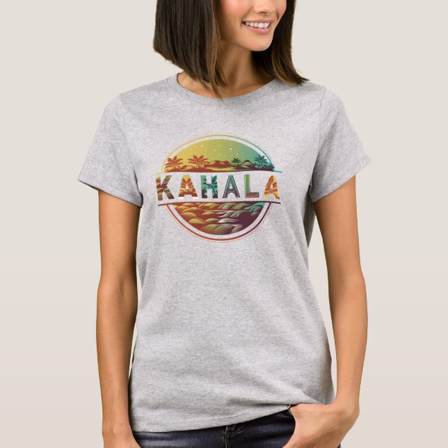 Camiseta Hawaii Palm Beach Tropical, Kahala Beach. (Anverso)