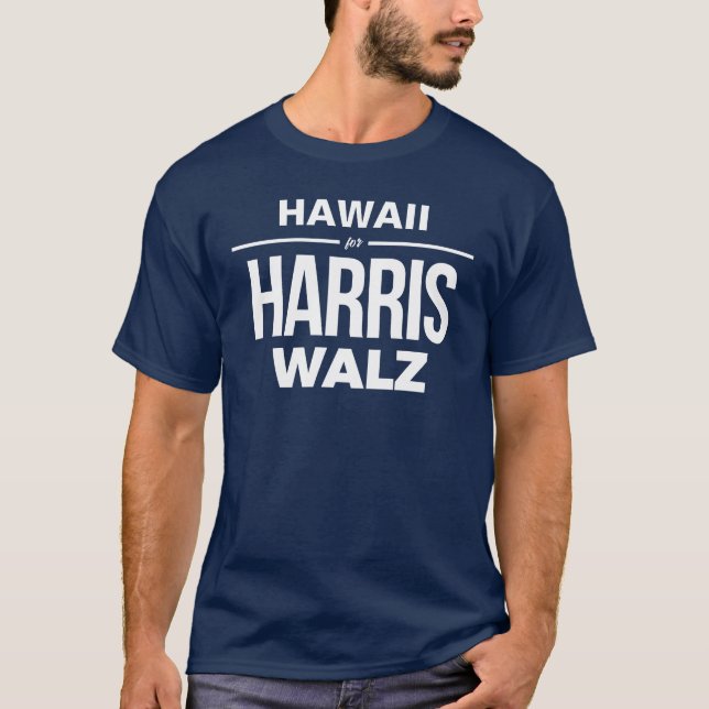 Camiseta Hawaii para Harris Walz (Anverso)
