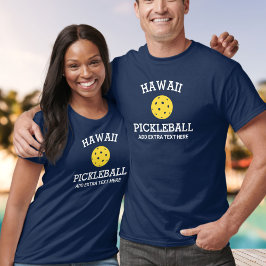 Camiseta Hawaii Pickleball Añadir Personalizado del nombre