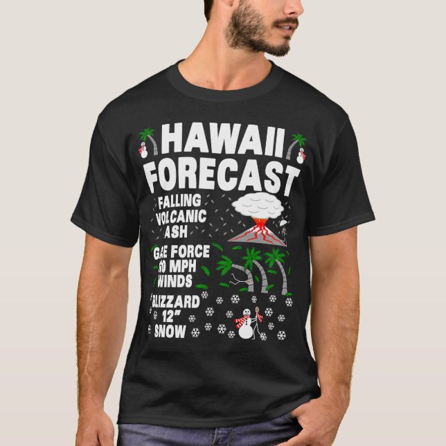 Camiseta HAWAII PREVISIÓN DEL TIEMPO EN Hawái (Anverso)