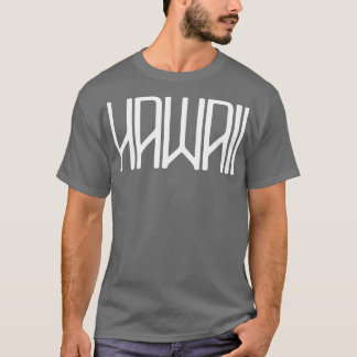 Camiseta Hawaii Retro Blanco Texto TShirt