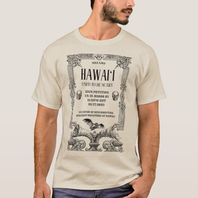 Camiseta Hawaii solía ser aterrador (Anverso)