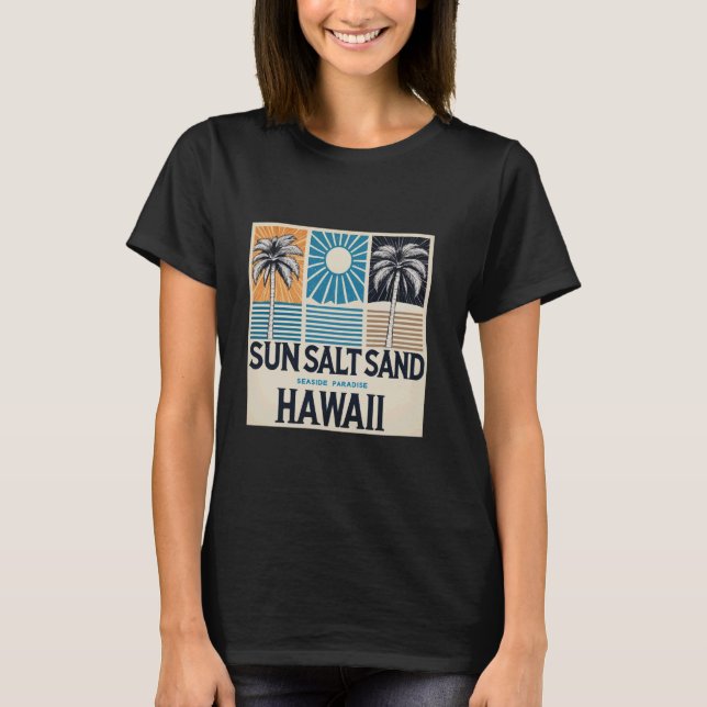Camiseta Hawaii Summer Palm Trees Beach Paradise Su (Anverso)