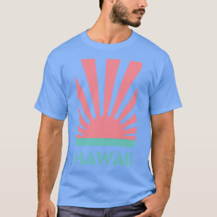 Camiseta Hawaii Sunrise Sunset Pink Sea Green TShirt