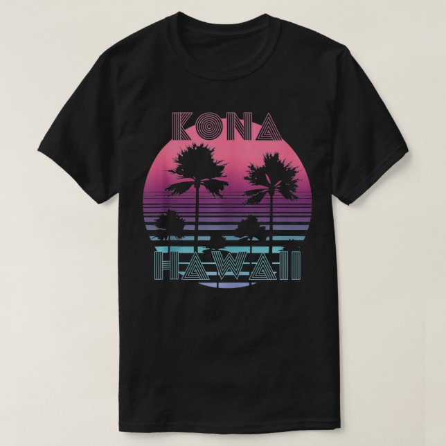 Camiseta Hawaii Sunset Sun Surf Throwback Retro 80 (Diseño del anverso)
