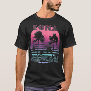 Camiseta Hawaii Sunset Sun Surf Throwback Retro 80