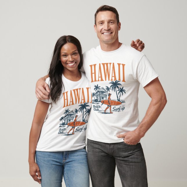 Camiseta Hawaii Surf Up Beach Club (Unisexo)