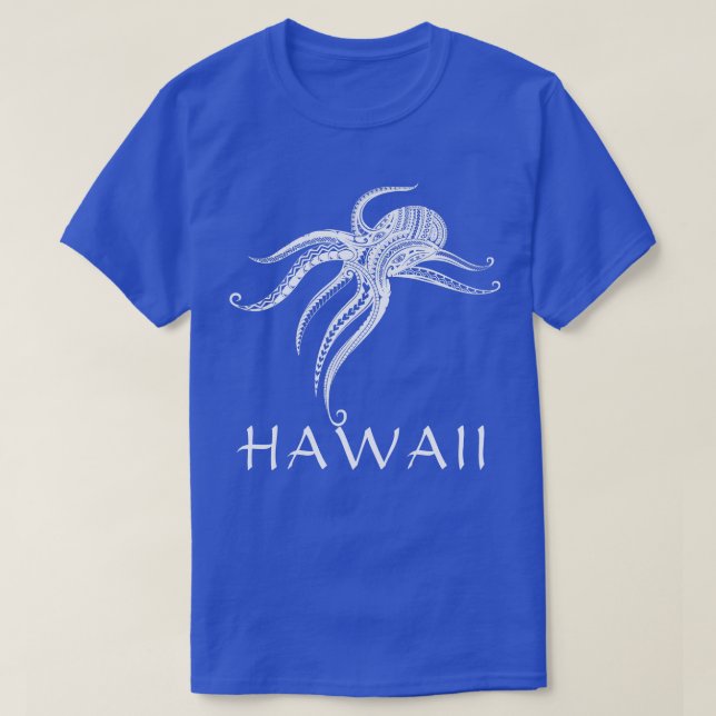 CAMISETA HAWAII, TRIBAL POLINESIANO DE OCTOPUS (Diseño del anverso)