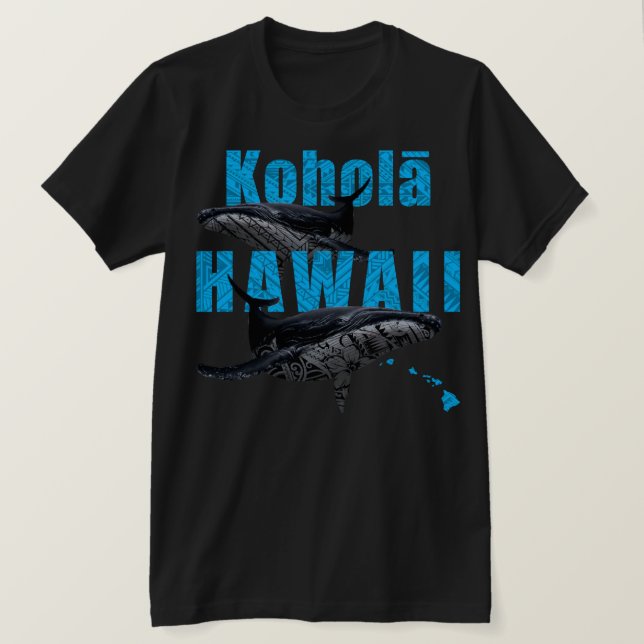 CAMISETA HAWAII, TRIBAL POLINESIANO, ISLAS HAWAII (Anverso del diseño)
