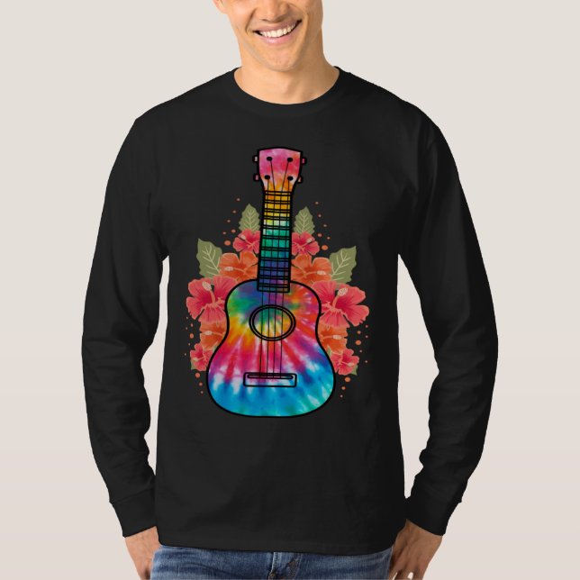 Camiseta Hawaii Uke Flower Ukulele Guitar (Anverso)