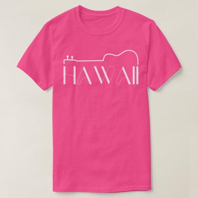 Camiseta Hawaii Uke Ukulele Texto blanco TShirt (Diseño del anverso)