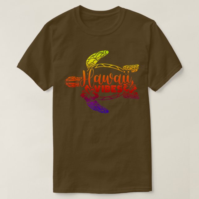 Camiseta Hawaii Vibes Isla de la Tortuga Mar Aloha veranieg (Diseño del anverso)