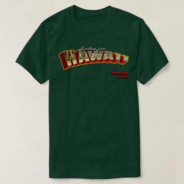 Camiseta Hawaii Vintage TShirt 1 (Diseño del anverso)
