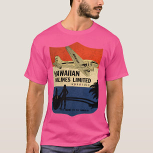 Camiseta Hawaiian Airlines Vintage Tag Usa