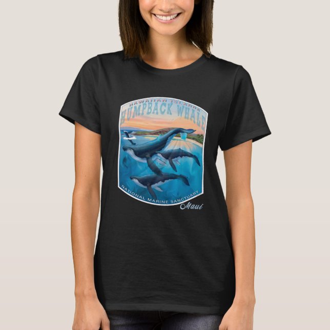 Camiseta Hawaiian Islands Humpback Whale National Marine Sa (Anverso)